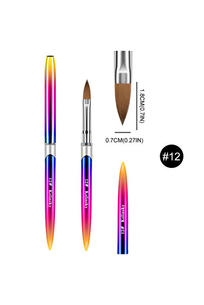 Choice فرشاة أظافر كولينسكي A12 لفن الأظافر، فرشاة جل لفن الأظافر، فرشاة نحت ...