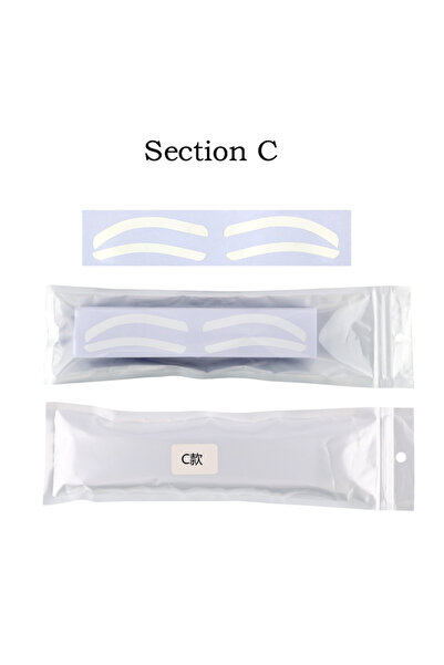 Choice C 50pc Disposable Eyebrow Design Stencil Eyebrow Tint Airbrush Auxiliary Sticker For Brows Shaping .
