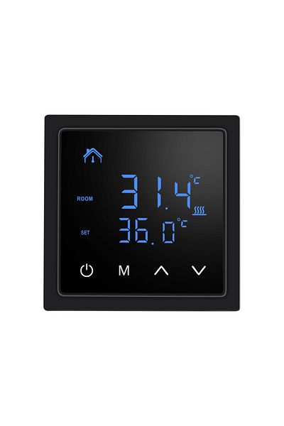 Choice 85-265V Black No WiFi MH1828A Smart Thermostat LED Touch Screen Floor Heating Temperature Controller