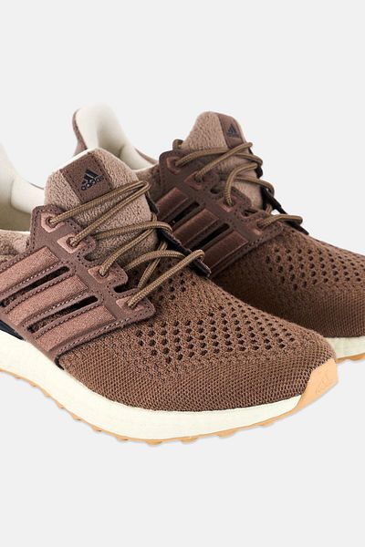 adidas Men Ultra Boost 1,0 Lace Up Running Shoes, Brown