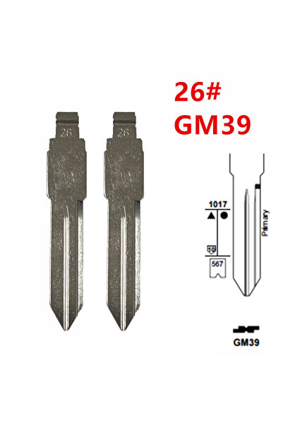 Choice GM39 10pcs 26# Uncut Metal Key blade GM39 GM40 GM41 for Buick Chevrole...
