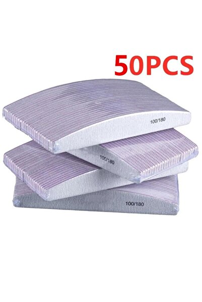 Choice 50 قطعة/مجموعة من مبردات الأظافر ذات الوجهين من مبرد الأظافر 100/180