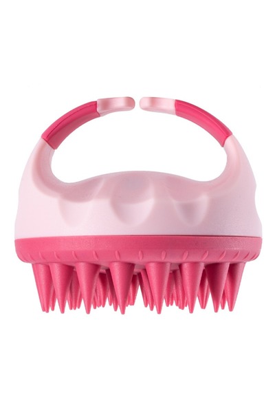 Choice فرشاة تدليك وشامبو وفرشاة تنظيف فروة الرأس باللون الوردي مع مشط بمقبض ...