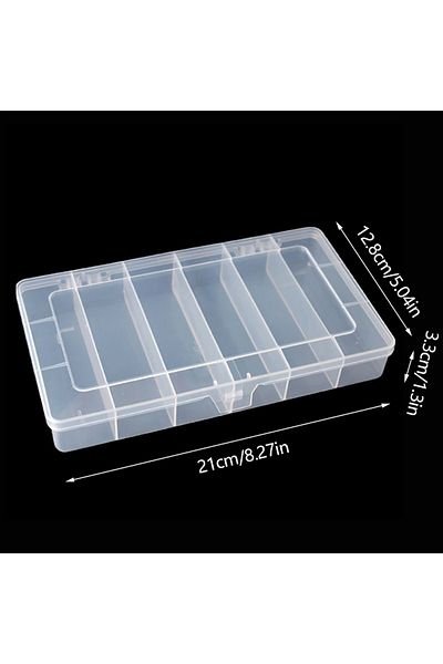 Choice 1PC 6 Grid Rectangular Storage Box PP Plastic Transparent Box Lure Fishing Gear Classification Small