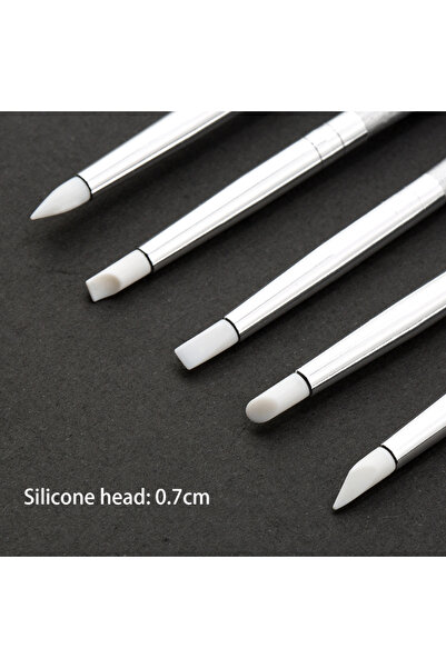 Choice ST-20T ٥ قطع فرشاة أظافر سيليكون احترافية ٥ قطع، رأس طلاء جل الأشعة فو...