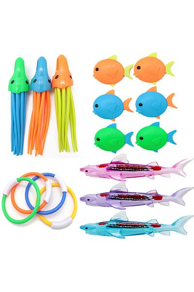 Choice Diving 16pieces Diving Toys Children's Swimming Pool Treasure Hunt Water Ring Diamond Breath Closure