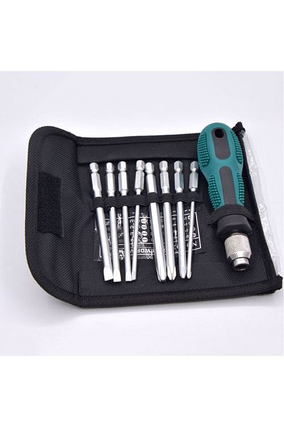 OLOEY Blue Screwdriver Set With Magnetic Household Multifunctional Cross Straight Screwdriver Manual Screw