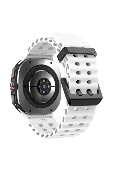 Choice6 Galaxy Watch Ultra White Marine Band For Watch Ultra 47mm Sports Sili...