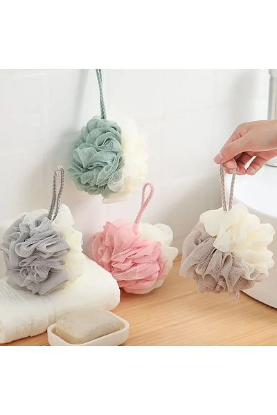 Choice color random Soft Shower Mesh Foaming Sponge Body Scrub Exfoliating Back Brush Skin Cleaner Bath Bub