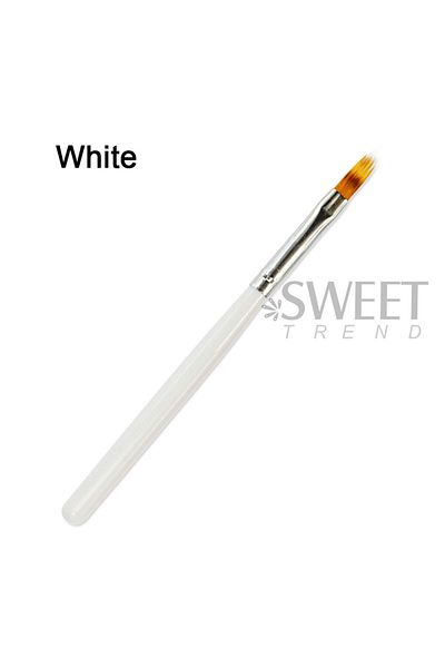 Choice White 1pcs Nail Brush Pen UV Gel Gradient Bloom Nail Art Painting Wood Handle Nylon Hair Black White