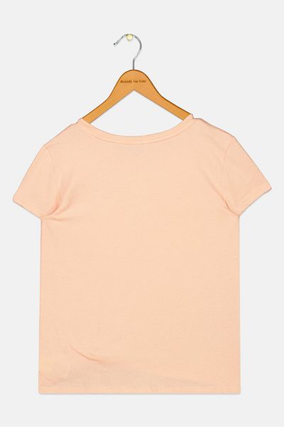 GAP Kids Girl Band Logo Top, Peach