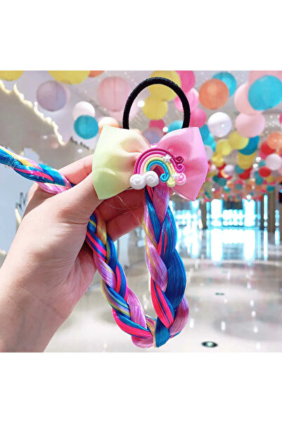 Choice ربطة شعر Rainbow02 للفتيات، عصابة رأس تنكرية على شكل إلسا، ضفيرة منسوج...