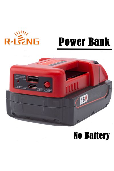 Choice Power Bank Charger For Milwaukee 18V Lithium Battery With USB With Type-C for Laptop Mobile Phon...