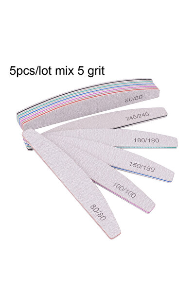 Choice 5 قطع من مبرد الأظافر ذو الحبيبات المختلطة، 5/10 قطع من مبرد الأظافر ا...