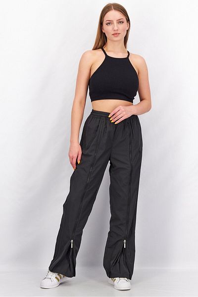 adidas Women Regular Fit Zip Open Hem Pants, Black