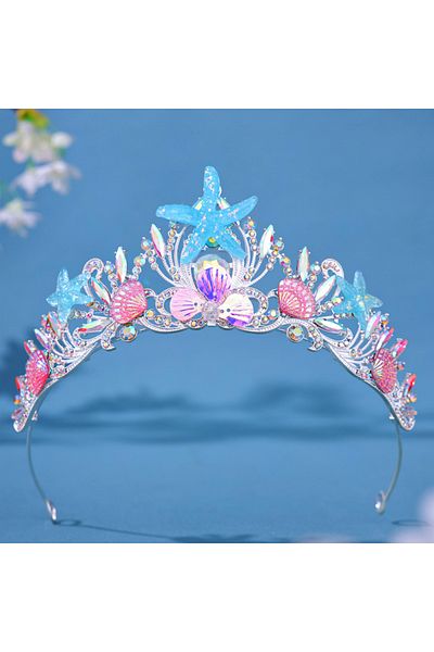 Choice Starfish style Mermaid Fish Crowns Ocean Style Costume Seashell Starfish Hair Accessories for Women