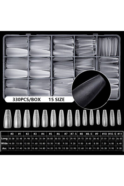 Choice 330 قطعة من أطراف أظافر اللوز ذات الخطوط المساعدة متعددة الوظائف، جل ن...