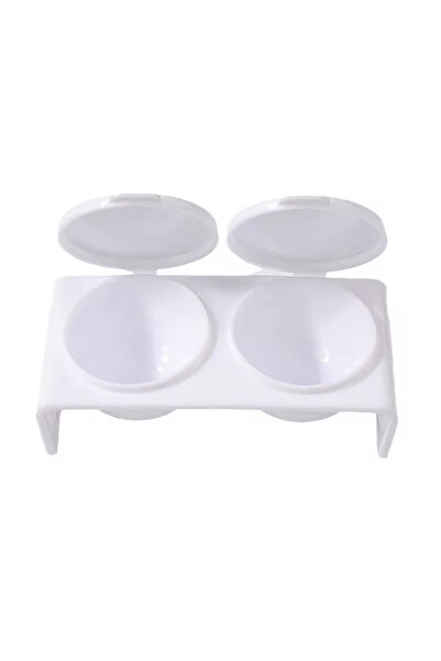 Choice White Nail Double Hole Crystal Cup Crystal Mix Cup Plastic 2 Hole Crys...