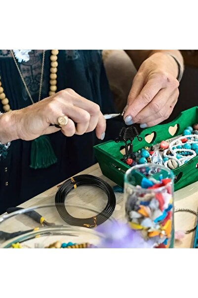 Choice سلك بونساي من الألومنيوم المؤكسد بطول 2 مم × 5 م، قطعة واحدة، 196.85 بوصة (أسود)، سلك تدريب بونساي، 4 أحجام (1.0 مم،