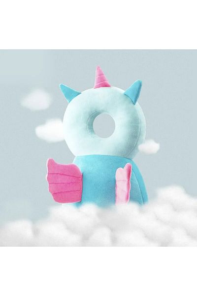 Choice Blue Children's Anti-fall Headrest Spring And Autumn Breathable Baby Toddler Walking Anti-fall Back