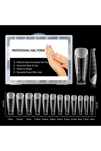 Choice TP-TI10R TP 120 قطعة/صندوق أظافر مطفية بأشكال مزدوجة لجل الأشعة فوق ال...