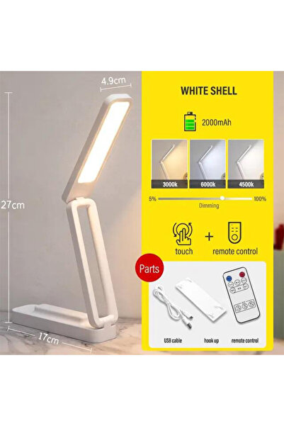 Choice Remote control LED Reading Desk Lamp Foldable Touch with Remote Control Dimmable Wall Lamp USB Charg