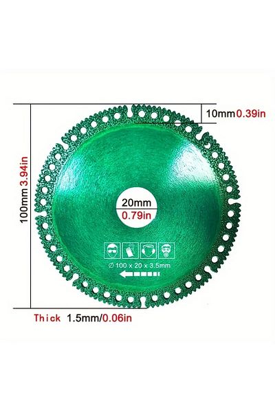 GhPcd 100mm Multipurpose Cutting D100mm Glass Cutting Disc Diamond Cutting Composite multi-function Saw Bl