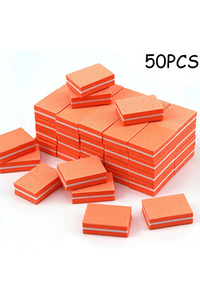 Choice1 50 قطعة برتقالية، 50 قطعة، مبرد أظافر احترافي صغير، ورق صنفرة 100/180...