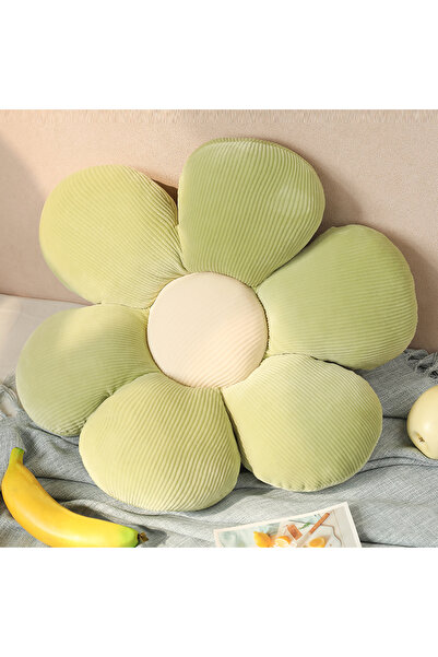 Choice9 about 40-45cm Green-white 6 35/45cm Stuffed Six Petal Flower Cushion Girly Room Decor Sunflower Pill