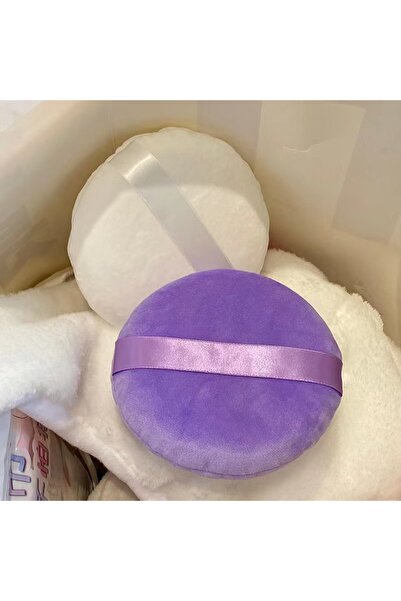 Choice1 أداة توزيع المكياج المعدنية السائبة باور باف كبيرة جدًا باللونين الأبيض والأرجواني