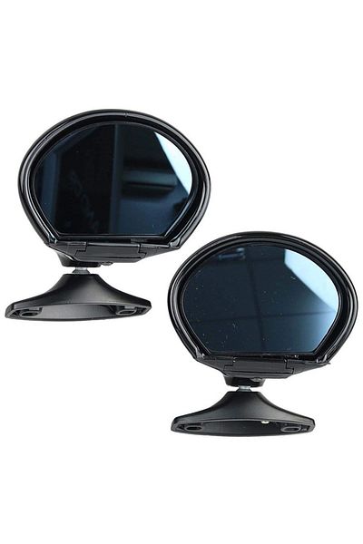 Choice Glossy Black 2pcs Vintage Style Classic Retro Rearview Mirror PAIR Universal Glossy Black Door Side