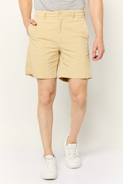 Esprit Men Solid Chino Shorts, Beige