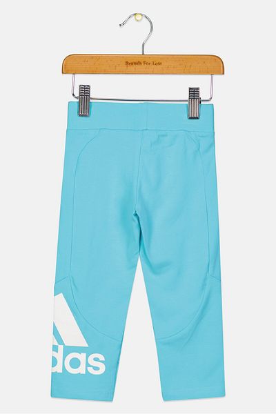 adidas Kids Girl Sportswear Fit Brand Logo Outdoor Leggings, Sky Blue
