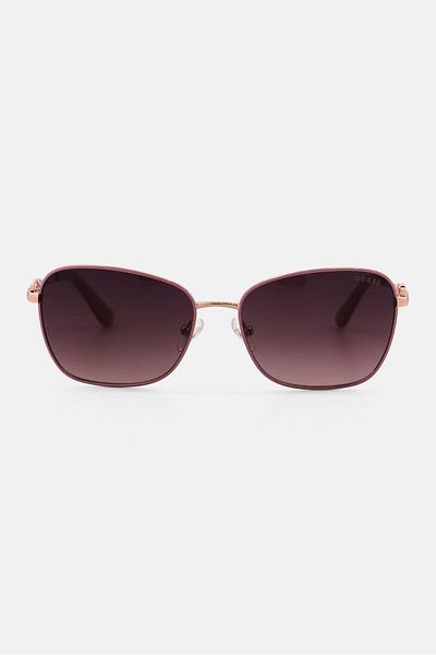 Guess Women GU7884 Round UV Protection Sunglasses, Pink/Gold