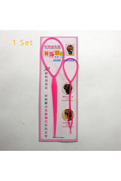 Choice Pink 1 set Braiders HOT 2-4pcs Ponytail Creator Plastic Loop Styling Tools Black Topsy Pony Topsy Ta