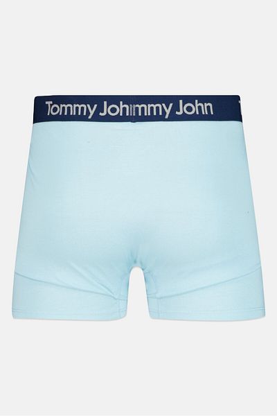 Tommy John Men 2 Pieces 6 Inseam Brand Logo Boxer Brief, Blue