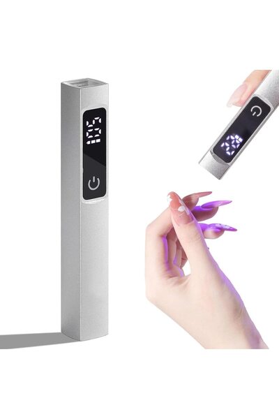 Choice1 ML-S2-Sliver Type-C مصباح أظافر LED محمول بالأشعة فوق البنفسجية قابل لإعادة الشحن وجهاز تجفيف سريع للأظافر