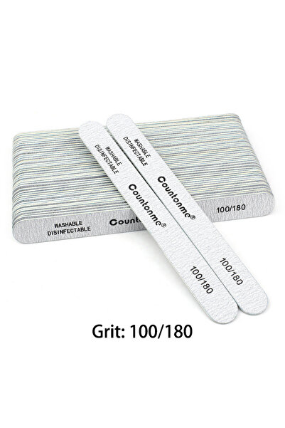 Choice 50 قطعة من مبردات الأظافر الخشبية بحبيبات 100-180، 50 قطعة من ورق الصنفرة الخشبي المستقيم 100/180، وأداة الصنفرة 180/240 مان
