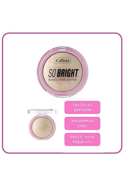 Callista So Bright Baked Highlighter Illuminator 01 Snowy Light