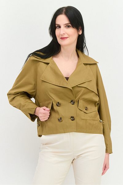 Steve Madden Women Regular Fit Solid Casual Blazer Jacket, Tan