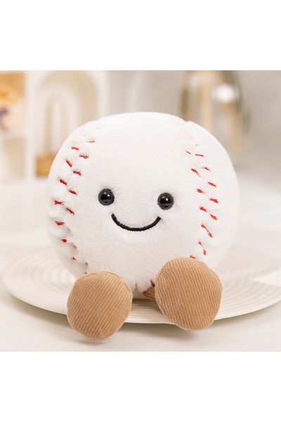 Choice about 10-14CM baseball white Adorable Basketball Football Tennis Baseball Billiards Plush Toys Soft