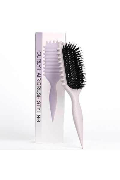 Choice white Curly Hair Styling Brush Curl Hair Brush for Combing and Shaping Men's and Women's Curls Reduc