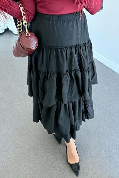 Şulemoda Giyim Σάρα Μαύρη Φούστα