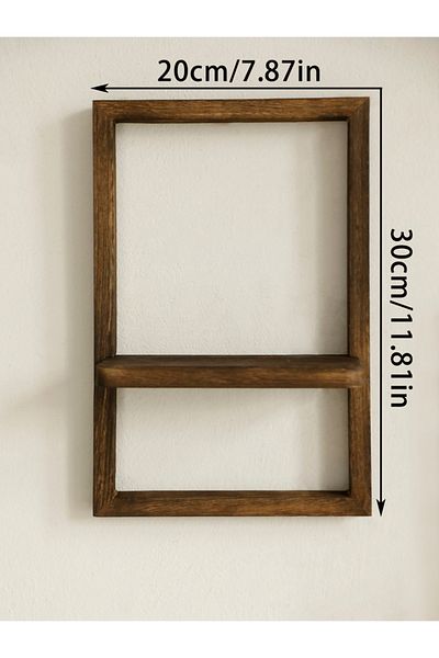 Choice KK128-BS2884 Wooden Display Shelf Floating Shelves Rustic Wood Shelves Wall Storage for Kitchen Bedr