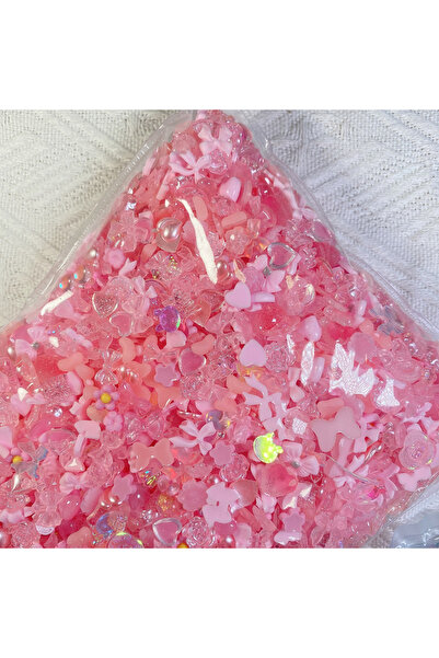 Choice ٥٠ قطعة من زينة الأظافر الراتنجية بأشكال متنوعة عشوائية، تتضمن فيونكة ...