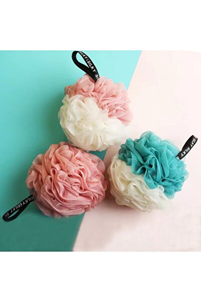 Choice أخرى 3 قطع 3 قطع كرات استحمام كبيرة ثنائية اللون من مادة البولي إيثيلين الناعمة المصقولة على شكل زهرة حمام الفقاعات (اللون R