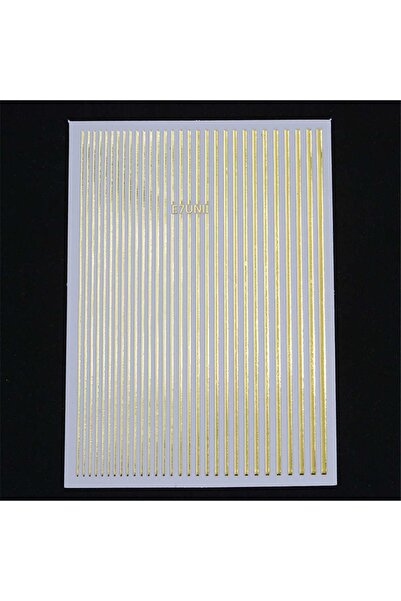 Choice ملصق أظافر ذاتي اللصق بخطوط ذهبية وفضية من قطعتين بتصميم هندسي متموج، ...