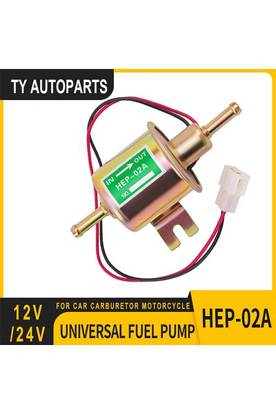 Choice مضخة وقود كهربائية عالمية HEP-02A-12V-Gold 12 فولت/24 فولت، سلك تثبيت بمسامير الضغط المنخفض، ديزل، بنزين، HE