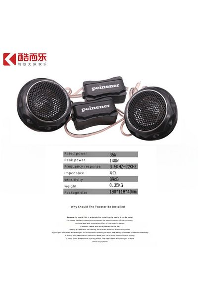ZUIDID Voice coil 28mm 2PCS Car Audio Modified Tweeter DC12V Tweeter System Door Speaker Car Tweeter Loud A