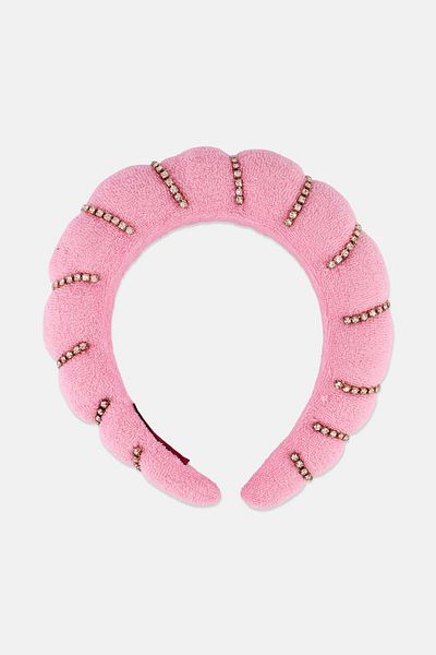 Betsey Johnson عصابة رأس سبا بابل للنساء، وردي